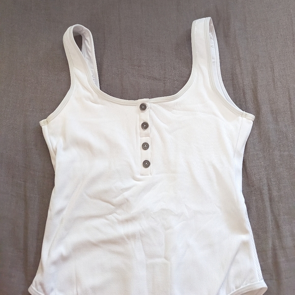 L*Space Float On Ribbed Henley Button One Piece Swimsuit - Picture 10 of 15